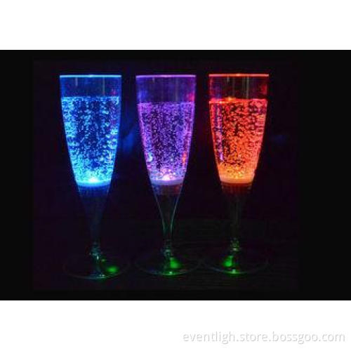 Blue / Red Light Up Plastic Cups , Beverage / Wine Glow Par
